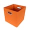 John Louis Home Fabric Bins, Canvas, Orange, 11 in W BIN-C-C07 - alternate 1